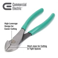 7 in. Diagonal Wire Cutting Pliers by Commercial Electric -Eaton Sales commercial electric cutting ce180834 4f 1000