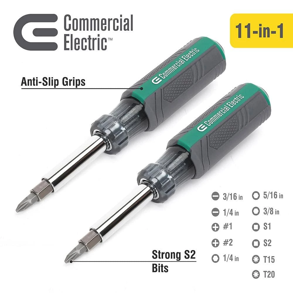 Multi-Bit Screwdriver and Nut Driver (2-Pack) by Commercial Electric 9 Multi-Bit Screwdriver and Nut Driver (2-Pack) by Commercial Electric - Image 7