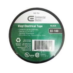7 mil Vinyl Electrical Tape - Black (10-Pack) by Commercial Electric -Eaton Sales commercial electric electrical tapes 30002653 77 1000