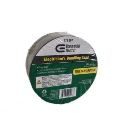 2 in. x 150 ft. Vinyl Electrical Bundling Tape - Silver by Commercial Electric -Eaton Sales commercial electric electrical tapes 30002664 c3 1000