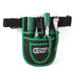 7-Piece Electrician's Tool Set with Pouch and 9 in. High-Leverage Multi-Purpose Linesman Pliers by Commercial Electric -Eaton Sales commercial electric electrician s lineman s pliers ce121101t 44 1000