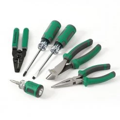 7-Piece Electrician's Tool Set with Pouch and 9 in. High-Leverage Multi-Purpose Linesman Pliers by Commercial Electric -Eaton Sales commercial electric electrician s lineman s pliers ce121101t fa 1000