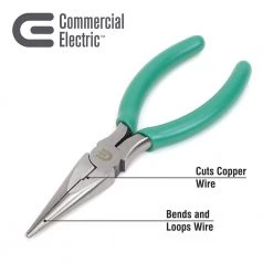 6 in. Long Nose Pliers by Commercial Electric 17 6 in. Long Nose Pliers by Commercial Electric -Eaton Sales commercial electric electrician s needle nose pliers ce180831 4f 1000
