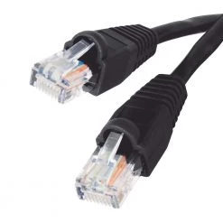 7 ft. 24/7-Gauge 8-Wire CAT6 Ethernet Cable, Black by Commercial Electric