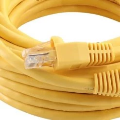 25 ft. CAT5E Ethernet Cable in Yellow by Commercial Electric -Eaton Sales commercial electric ethernet cables bstc5 25yl 40 1000