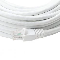 50 ft. Cat6 UTP Ethernet Cable, White by Commercial Electric 8 50 ft. Cat6 UTP Ethernet Cable, White by Commercial Electric -Eaton Sales commercial electric ethernet cables bstc6 50 40 1000