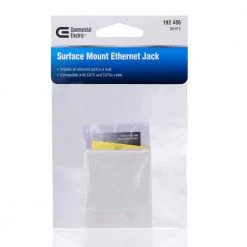 Surface Mount Ethernet Jack, White by Commercial Electric -Eaton Sales commercial electric jacks 468 8c wh c3 1000