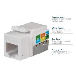 Voice Grade Jack - White by Commercial Electric -Eaton Sales commercial electric jacks 5023 wh 4f 1000