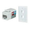 2-Port Wall Plate and Category 5E Jack in White (10-Pack) by Commercial Electric -Eaton Sales commercial electric jacks 5025 wh 10 5002 wh 64 1000