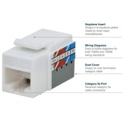 Category 5e Jack - White (25-Pack) by Commercial Electric -Eaton Sales commercial electric jacks 5025 wh 25 66 1000