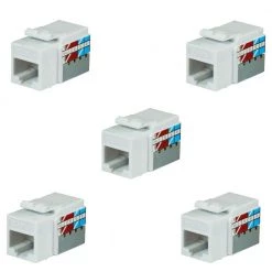 Category 5e Jack in White (5-Pack) by Commercial Electric