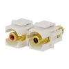 RCA Gold Plated Jack - White by Commercial Electric -Eaton Sales commercial electric jacks 5103 wh bk rd 64 1000