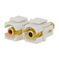 RCA Gold Plated Jack - White by Commercial Electric