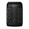 6-Outlet Wall Mounted Swivel Surge Protector, Black by Commercial Electric 1 6-Outlet Wall Mounted Swivel Surge Protector, Black by Commercial Electric -Eaton Sales commercial electric surge protectors hdc600ws 64 1000
