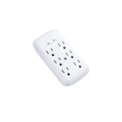 6-Outlet Wall Mounted Surge Protector, White by Commercial Electric -Eaton Sales commercial electric surge protectors la 9a 8 c3 1000