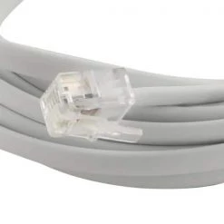 12 ft. Telephone Line Cord, White by Commercial Electric 8 12 ft. Telephone Line Cord, White by Commercial Electric -Eaton Sales commercial electric telephone cords 12ft lpp 4c wh 40 1000