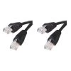 7 ft. 24/7-Gauge 8-Wire CAT6 Ethernet Cable, Black(2-Pack) by Commercial Electric -Eaton Sales commercial electric telephone cords 342367 7 2 64 1000