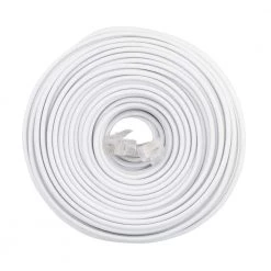 50 ft. Telephone Line Cord, White by Commercial Electric -Eaton Sales commercial electric telephone cords 50ft line cord 4c wh 4f 1000