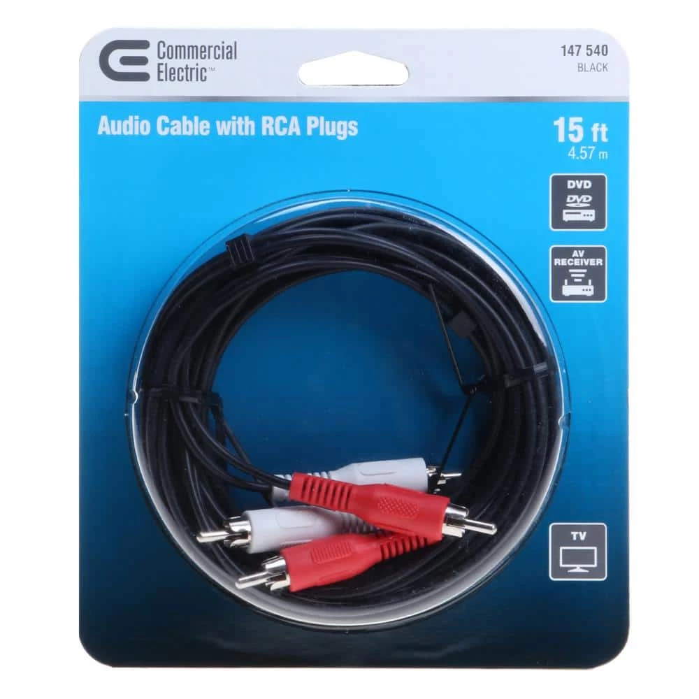 15 ft. Audio Cable with RCA Plugs by Commercial Electric 6 15 ft. Audio Cable with RCA Plugs by Commercial Electric - Image 4