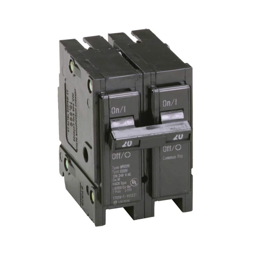 BR 20 Amp 2 Pole Circuit Breaker by Eaton 2 BR 20 Amp 2 Pole Circuit Breaker by Eaton