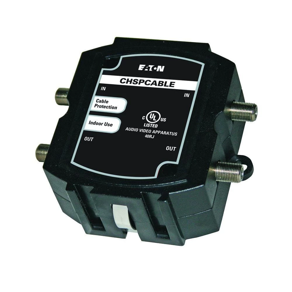 Surge Protection Protects 2 Quad Shield Cables by Eaton 2 Surge Protection Protects 2 Quad Shield Cables by Eaton