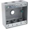 1/2 in. Gray 2-Gang 7-Holes Weatherproof Box by Commercial Electric -Eaton Sales gray commercial electric boxes brackets wdb750g 64 1000