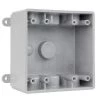 2-Gang Gray Weatherproof Box with Four 3/4 in. and Three 1/2 in. Holes by Commercial Electric 2 2-Gang Gray Weatherproof Box with Four 3/4 in. and Three 1/2 in. Holes by Commercial Electric -Eaton Sales gray commercial electric boxes brackets wdb750pg 64 1000