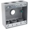 3/4 in. Gray 2-Gang 7-Holes Weatherproof Box by Commercial Electric -Eaton Sales gray commercial electric boxes brackets wdb775g 64 1000