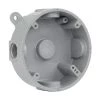 1/2 in. Gray 5-Holes 4 in. Round Non-Metallic Weatherproof Box by Commercial Electric -Eaton Sales gray commercial electric boxes brackets wrb550pg 64 1000
