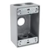 3/4 in. Gray 1-Gang 4-Holes Weatherproof Box by Commercial Electric 2 3/4 in. Gray 1-Gang 4-Holes Weatherproof Box by Commercial Electric -Eaton Sales gray commercial electric boxes brackets wsb475g 64 1000