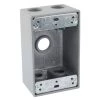 1/2 in. Gray 1-Gang 5-Holes Weatherproof Box by Commercial Electric 1 1/2 in. Gray 1-Gang 5-Holes Weatherproof Box by Commercial Electric -Eaton Sales gray commercial electric boxes brackets wsb550g 64 1000