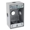 1/2 in. Gray 1-Gang 5-Holes Weatherproof Box by Commercial Electric -Eaton Sales gray commercial electric boxes brackets wsb550xg 64 1000