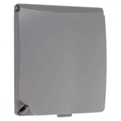 2-Gang Weatherproof Universal Device Cover, Gray by Commercial Electric