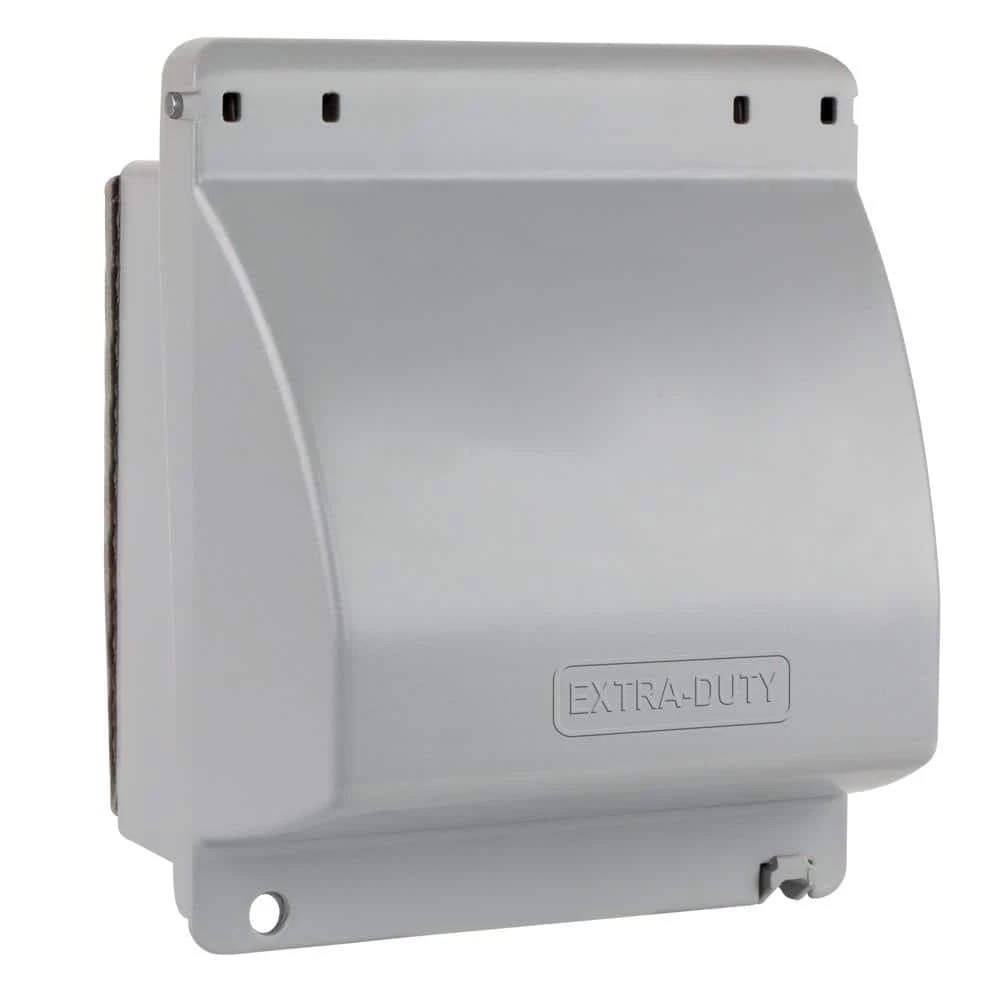 Gray 2-Gang Extra Duty While-In-Use Weatherproof Receptacle Cover by Commercial Electric 3 Gray 2-Gang Extra Duty While-In-Use Weatherproof Receptacle Cover by Commercial Electric