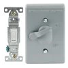Gray 1-Gang Weatherproof Toggle Switch Cover Combination with Switch by Commercial Electric 2 Gray 1-Gang Weatherproof Toggle Switch Cover Combination with Switch by Commercial Electric -Eaton Sales gray commercial electric covers wtc111g 64 1000