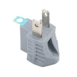 15 Amp Single Outlet Grounding Adapter, Gray by Commercial Electric -Eaton Sales gray commercial electric plug adapters u 09 40 1000