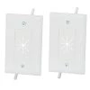 1-Gang Flexible Opening Cable Wall Plate - White (2-Pack) by Commercial Electric 1 1-Gang Flexible Opening Cable Wall Plate - White (2-Pack) by Commercial Electric -Eaton Sales light almond commercial electric a v wall plates 5028 wh 2pk 64 1000