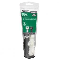 4 in. and 8 in. Cable Tie Tube (200-Pack) by Commercial Electric