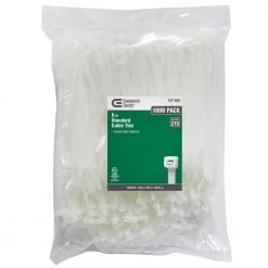 8 in. Cable Tie, Natural (1000-Pack) by Commercial Electric