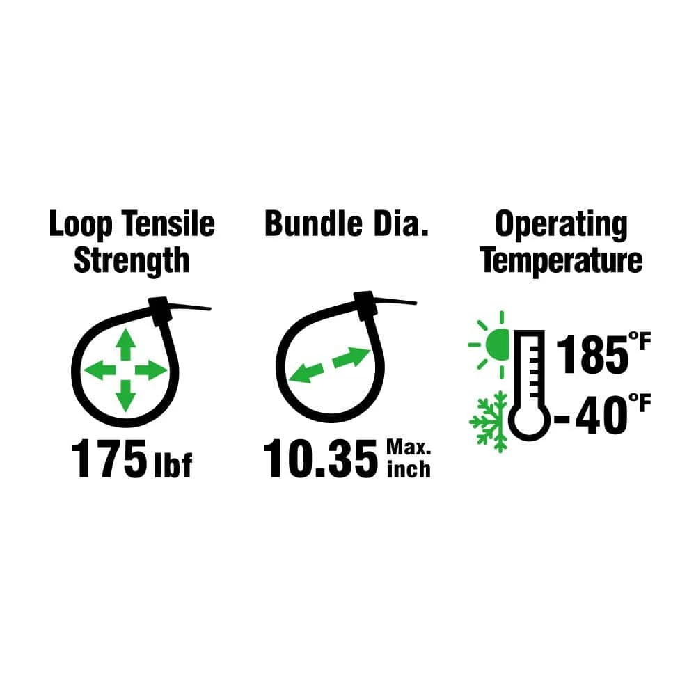 36 in. Natural Heavy-Duty Cable Tie (15-Pack) by Commercial Electric 7 36 in. Natural Heavy-Duty Cable Tie (15-Pack) by Commercial Electric - Image 5