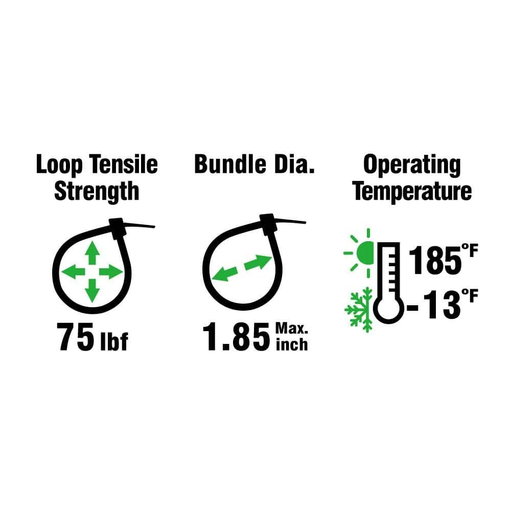 8 in. Mounting Tie, Natural (100-Pack) by Commercial Electric 5 8 in. Mounting Tie, Natural (100-Pack) by Commercial Electric - Image 3