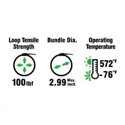 11 in. Stainless Steel Cable Tie (10-Pack) by Commercial Electric -Eaton Sales none commercial electric cable zip ties mlg 300st 10 c3 1000