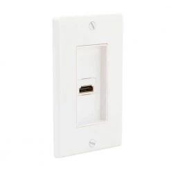 1-Gang HDMI Wall Plate, White by Commercial Electric