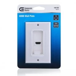 1-Gang HDMI Wall Plate, White by Commercial Electric -Eaton Sales white commercial electric a v wall plates 180904 c3 1000