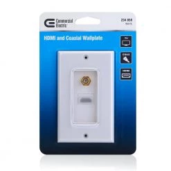 White 2-Gang 1-HDMI/1-Coaxial Wall Plate (1-Pack) by Commercial Electric 11 White 2-Gang 1-HDMI/1-Coaxial Wall Plate (1-Pack) by Commercial Electric -Eaton Sales white commercial electric a v wall plates 180905 c3 1000