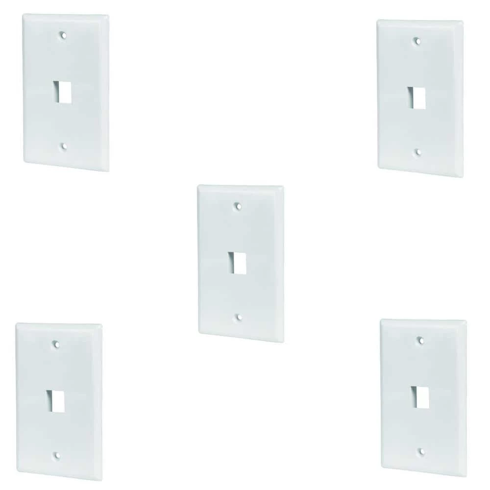 White 1-Gang 1-Decorator/Rocker/1-Duplex Wall Plate (5-Pack) by Commercial Electric 3 White 1-Gang 1-Decorator/Rocker/1-Duplex Wall Plate (5-Pack) by Commercial Electric