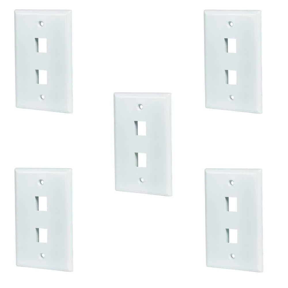 White 2-Gang 1-Decorator/Rocker/1-Duplex Wall Plate (5-Pack) by Commercial Electric 3 White 2-Gang 1-Decorator/Rocker/1-Duplex Wall Plate (5-Pack) by Commercial Electric