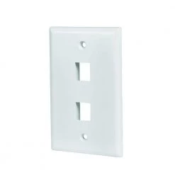 White 2-Gang 1-Decorator/Rocker/1-Duplex Wall Plate (1-Pack) by Commercial Electric