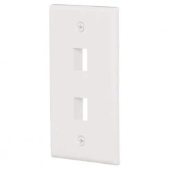 White 2-Gang 1-Decorator/Rocker/1-Duplex Wall Plate (1-Pack) by Commercial Electric -Eaton Sales white commercial electric a v wall plates 5002 wh a0 1000