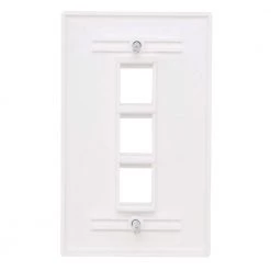 White 3-Gang 1-Decorator/Rocker/1-Duplex Wall Plate (1-Pack) by Commercial Electric -Eaton Sales white commercial electric a v wall plates 5003 wh 40 1000